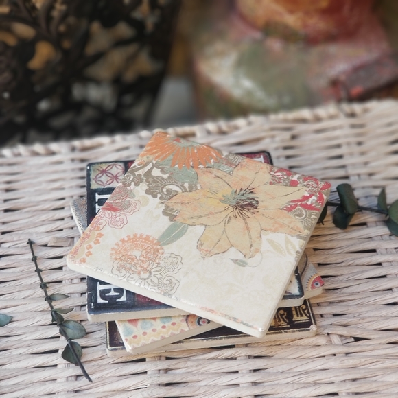 3/$20🌻4 set mixed tile coasters - Picture 6 of 10